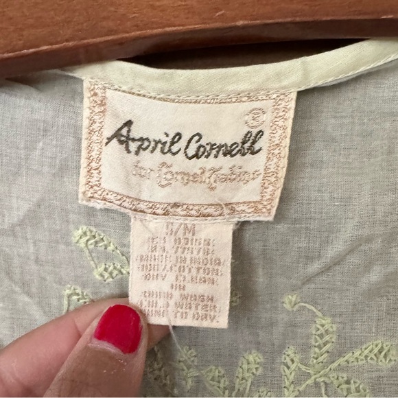 April Cornell long Cardigan Size XM 100% cotton made in india - Picture 7 of 8